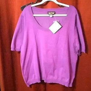 Bob Mackie nwt 2x women's shirt purple